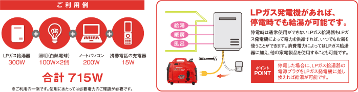 発電機の利用例